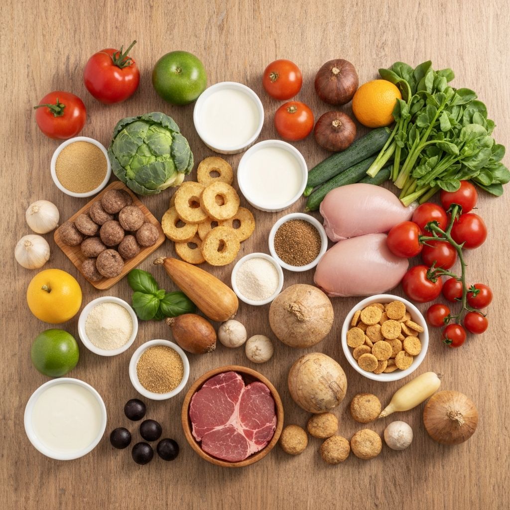 Verschiedene Lebensmittelkategorien